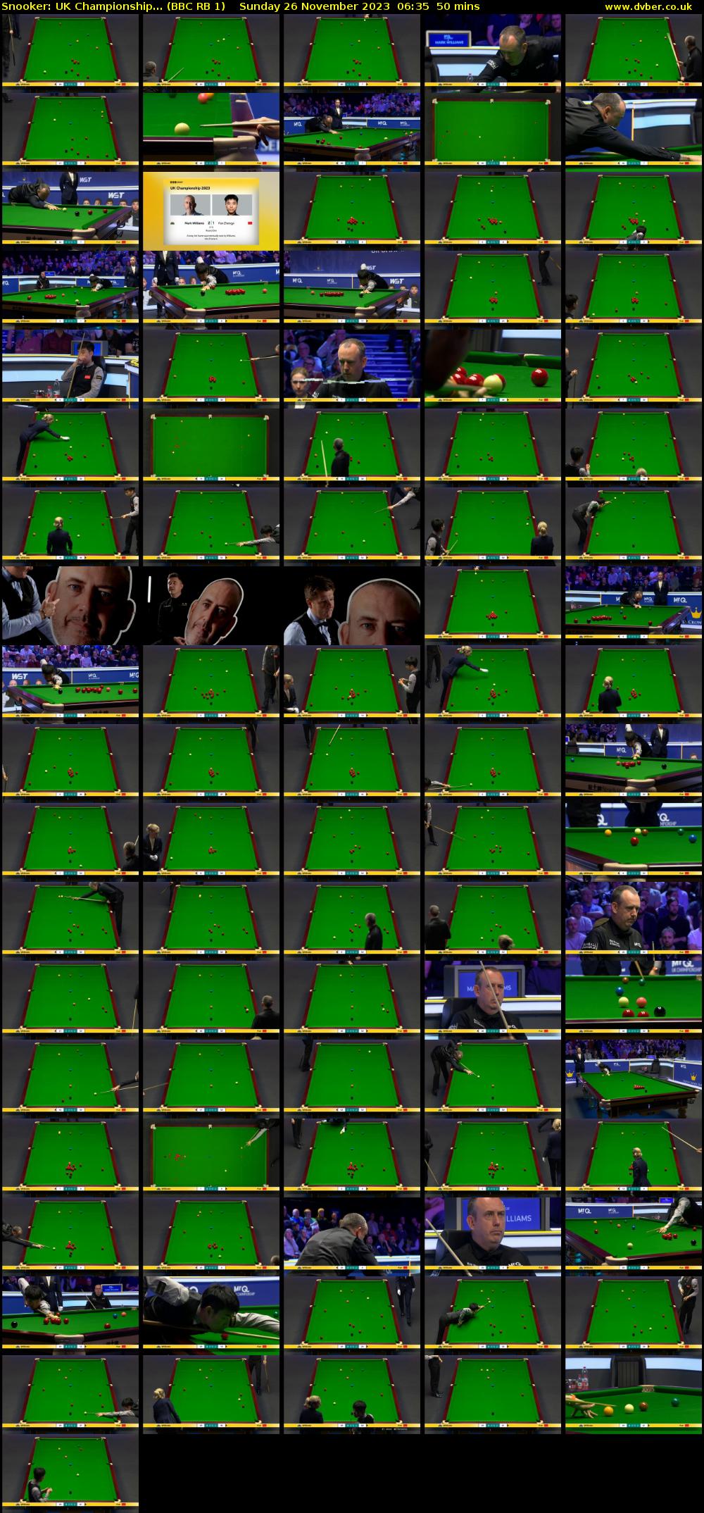 Snooker: UK Championship... (BBC RB 1) Sunday 26 November 2023 06:35 - 07:25