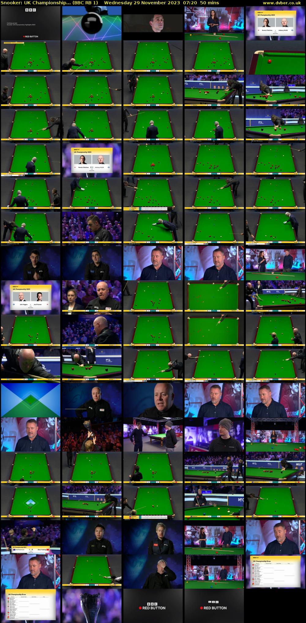 Snooker: UK Championship... (BBC RB 1) Wednesday 29 November 2023 07:20 - 08:10