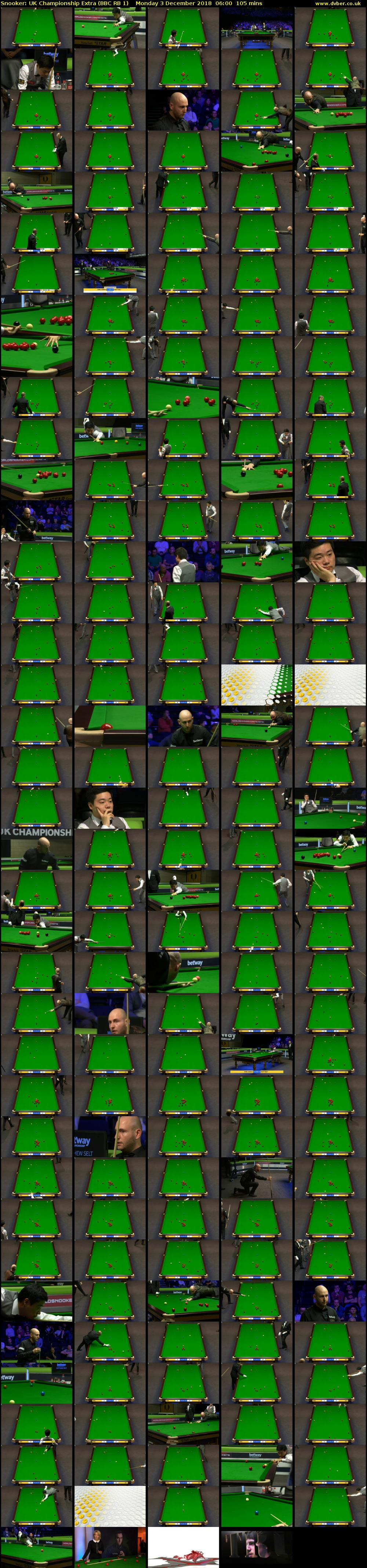 Snooker: UK Championship Extra (BBC RB 1) Monday 3 December 2018 06:00 - 07:45