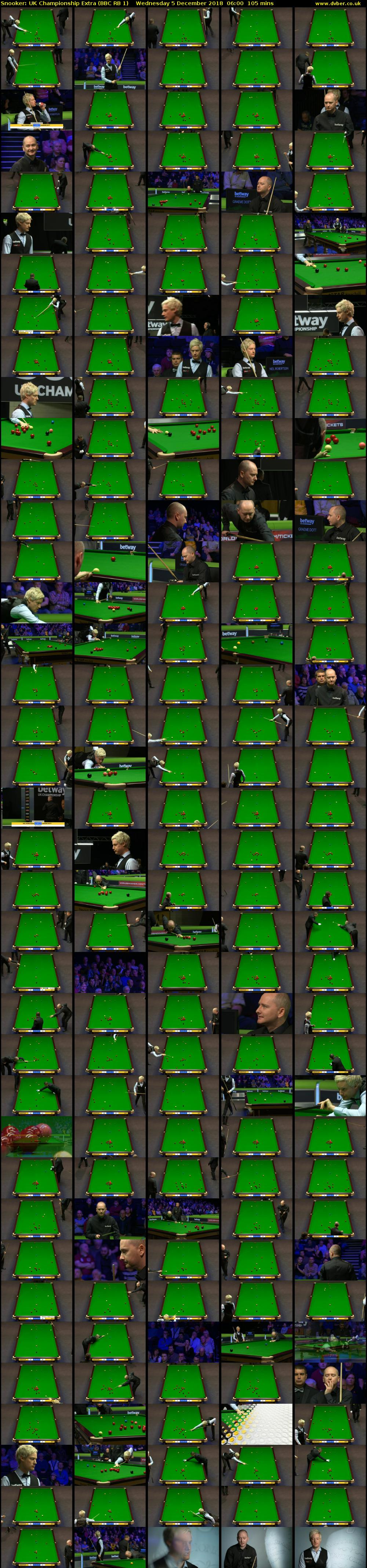 Snooker: UK Championship Extra (BBC RB 1) Wednesday 5 December 2018 06:00 - 07:45