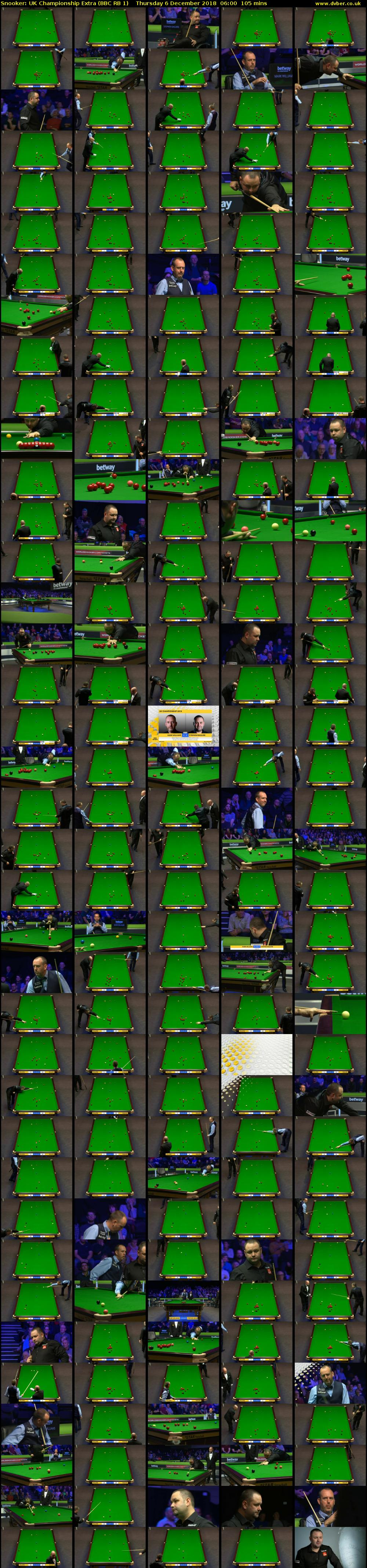 Snooker: UK Championship Extra (BBC RB 1) Thursday 6 December 2018 06:00 - 07:45