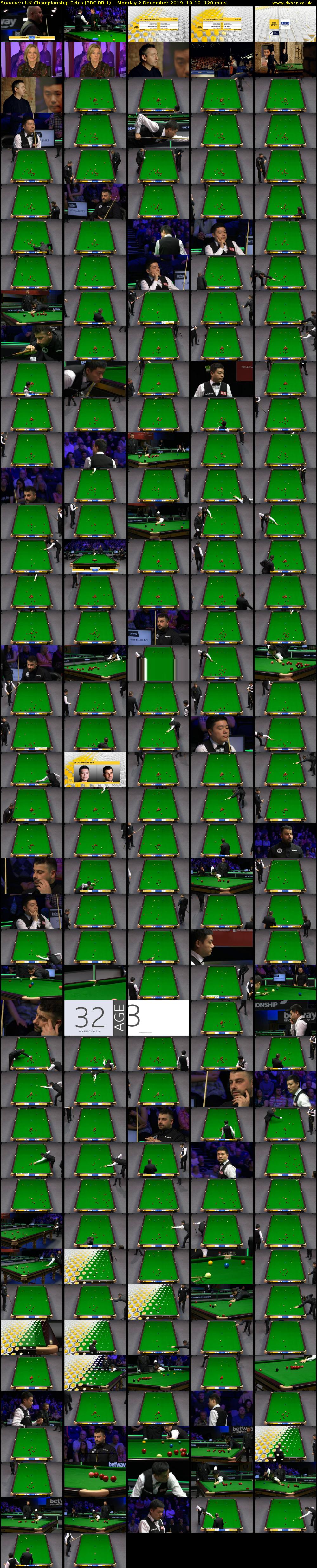 Snooker: UK Championship Extra (BBC RB 1) Monday 2 December 2019 10:10 - 12:10