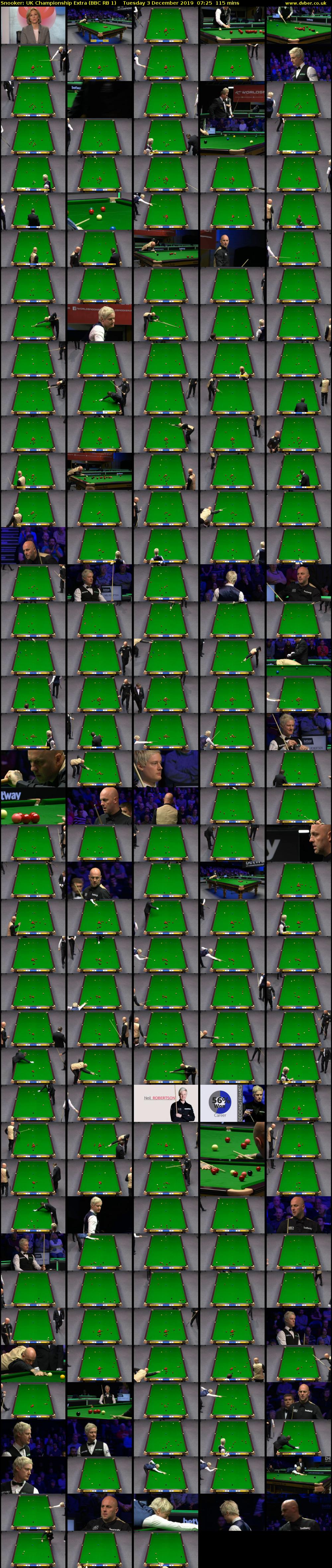 Snooker: UK Championship Extra (BBC RB 1) Tuesday 3 December 2019 07:25 - 09:20