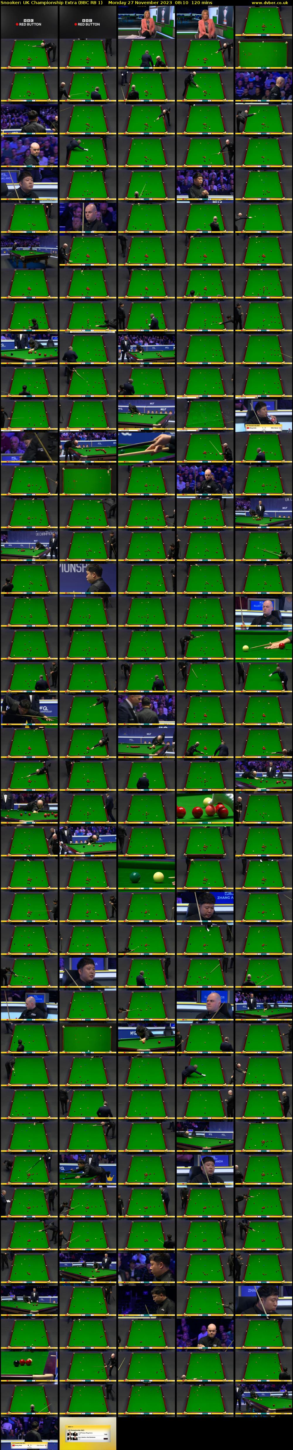 Snooker: UK Championship Extra (BBC RB 1) Monday 27 November 2023 08:10 - 10:10