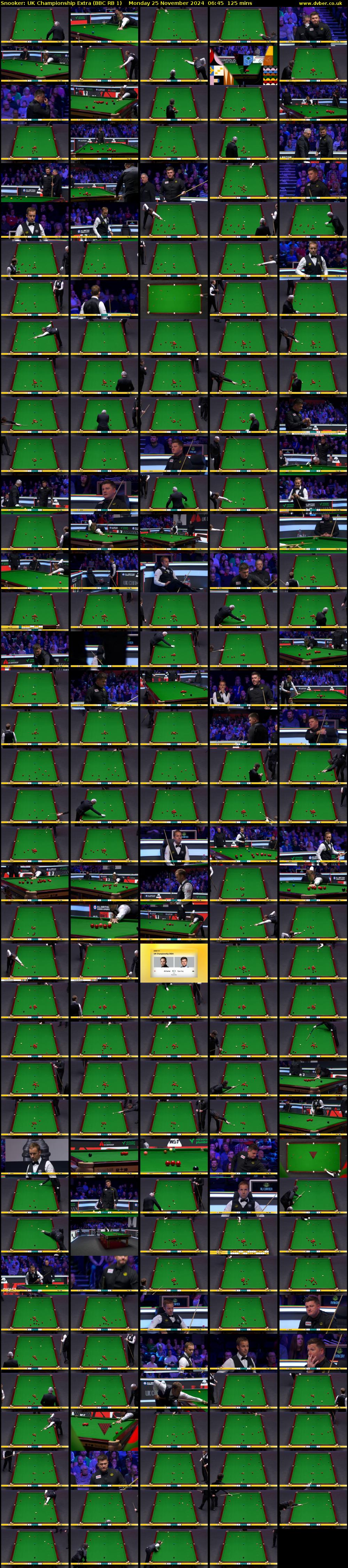 Snooker: UK Championship Extra (BBC RB 1) Monday 25 November 2024 06:45 - 08:50
