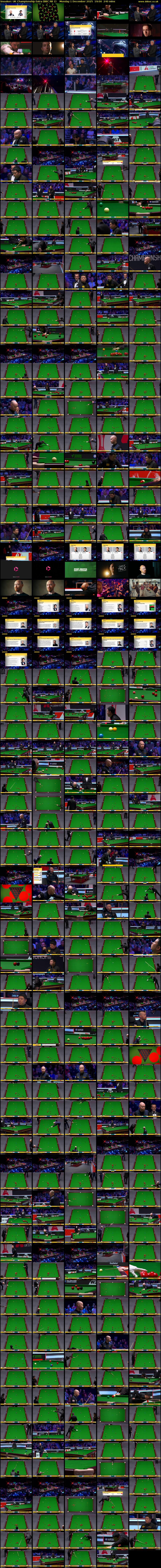 Snooker: UK Championship Extra (BBC RB 1) Monday 1 December 2025 19:00 - 23:00