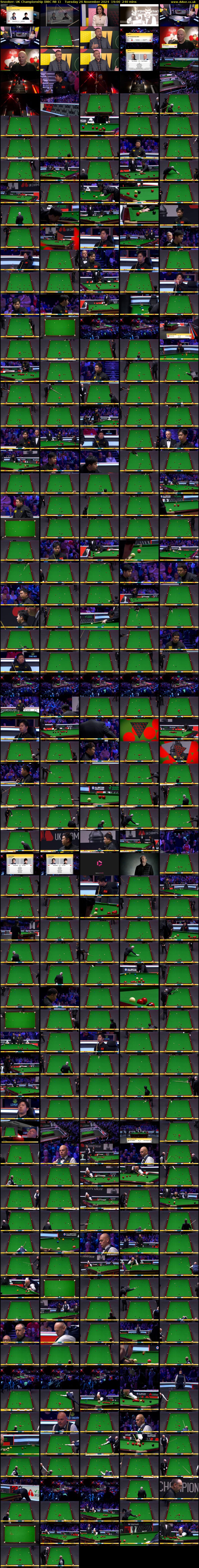 Snooker: UK Championship (BBC RB 1) Tuesday 26 November 2024 19:00 - 23:00