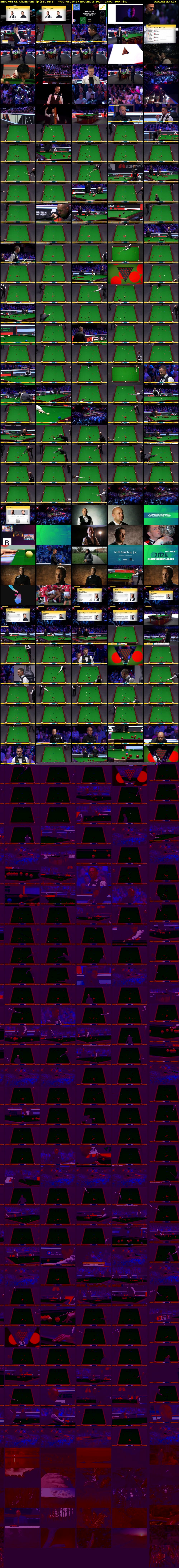 Snooker: UK Championship (BBC RB 1) Wednesday 27 November 2024 13:00 - 18:00