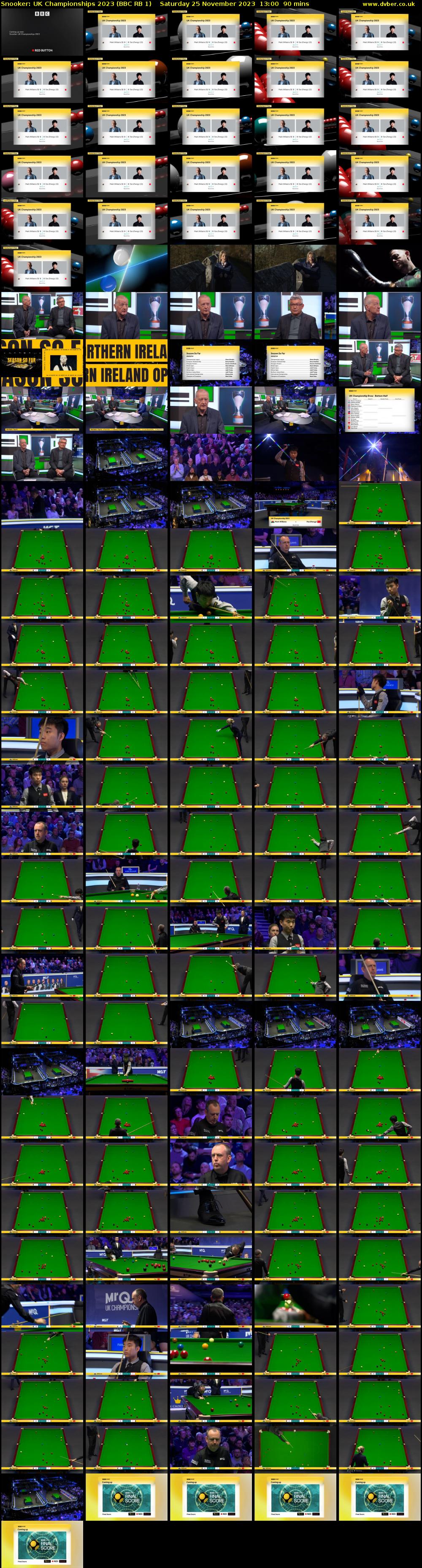 Snooker: UK Championships 2023 (BBC RB 1) Saturday 25 November 2023 13:00 - 14:30