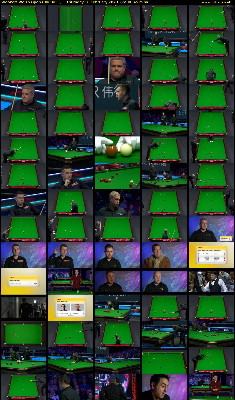 Snooker: Welsh Open (BBC RB 1) Thursday 16 February 2023 06:30 - 07:15