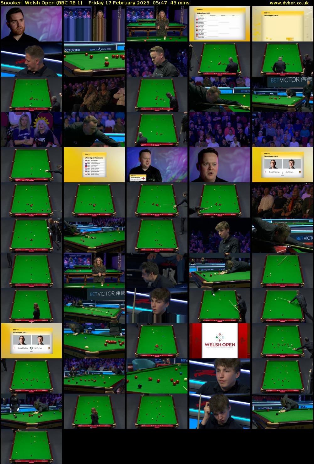 Snooker: Welsh Open (BBC RB 1) Friday 17 February 2023 05:47 - 06:30