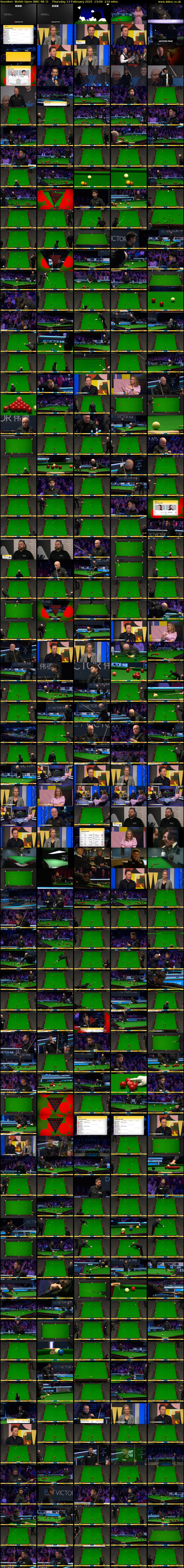 Snooker: Welsh Open (BBC RB 1) Thursday 13 February 2025 13:00 - 16:30
