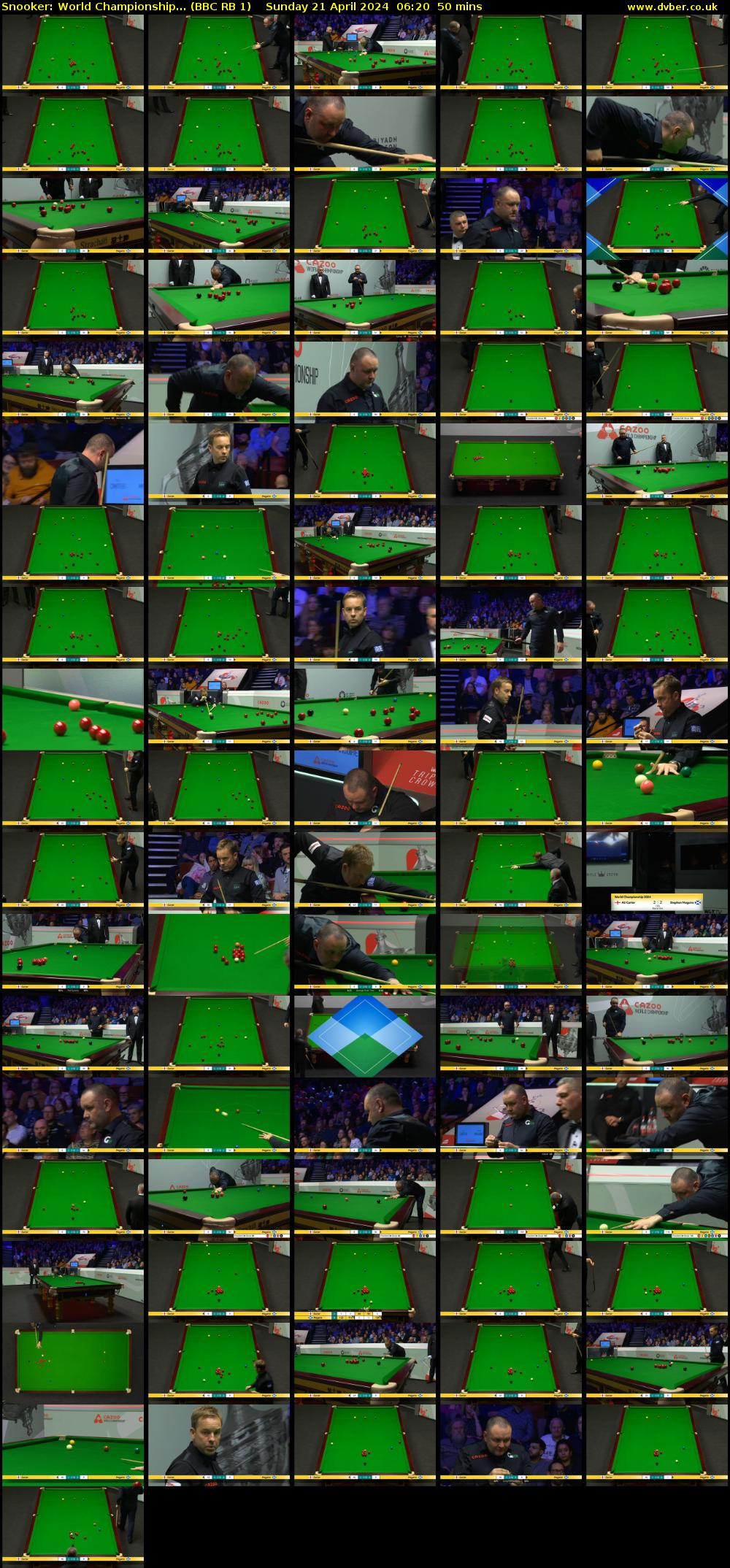 Snooker: World Championship... (BBC RB 1) Sunday 21 April 2024 06:20 - 07:10
