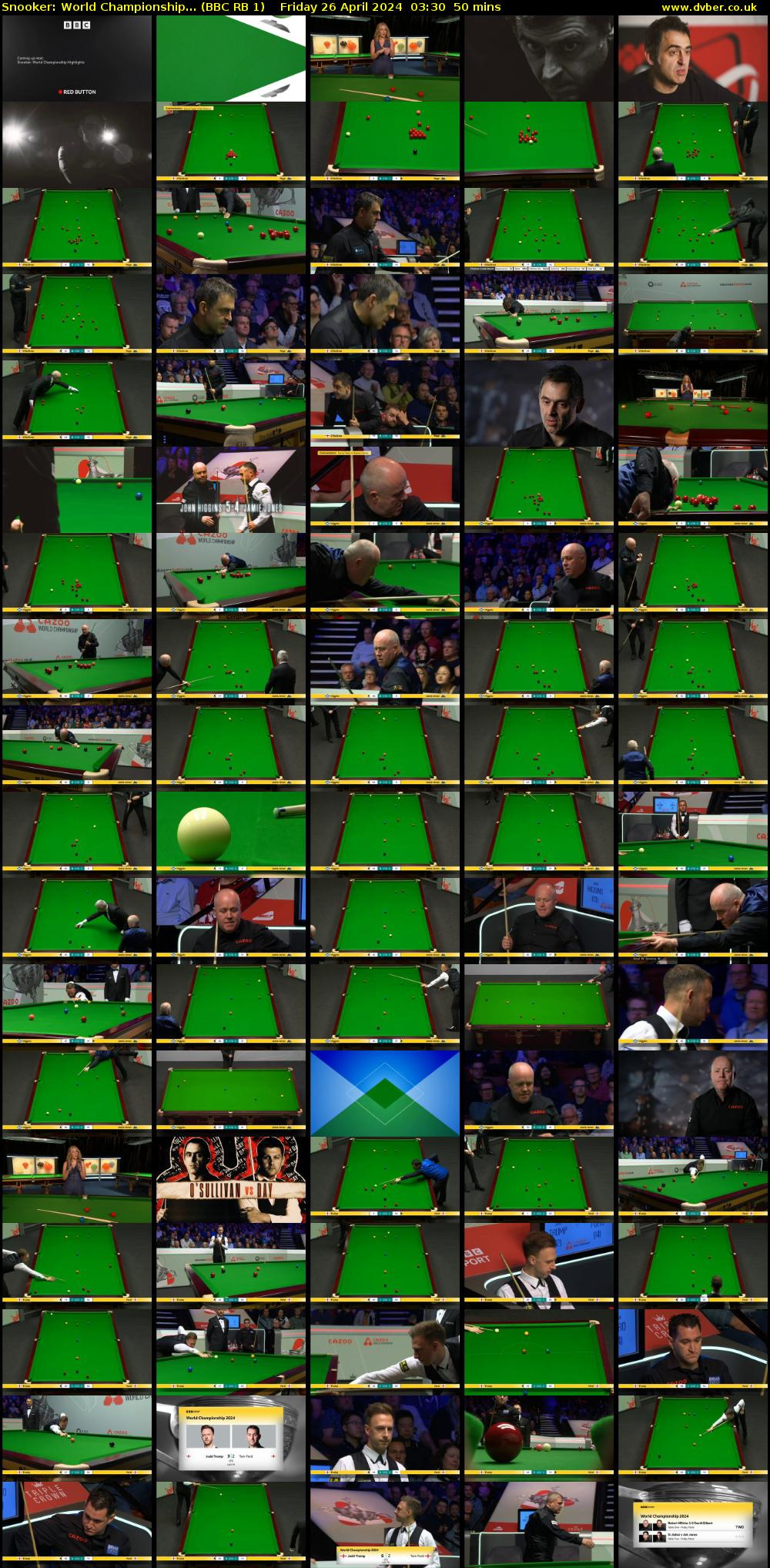 Snooker: World Championship... (BBC RB 1) Friday 26 April 2024 03:30 - 04:20