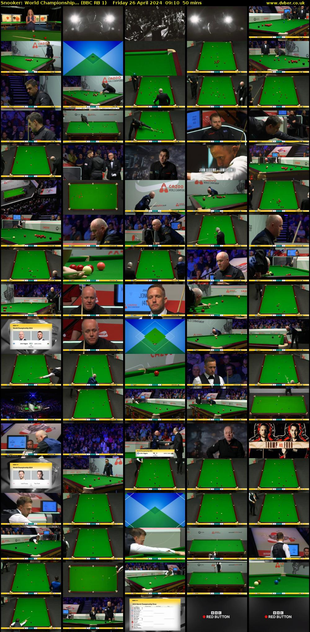 Snooker: World Championship... (BBC RB 1) Friday 26 April 2024 09:10 - 10:00