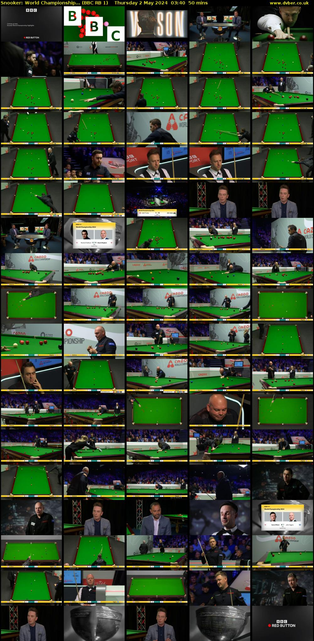 Snooker: World Championship... (BBC RB 1) Thursday 2 May 2024 03:40 - 04:30