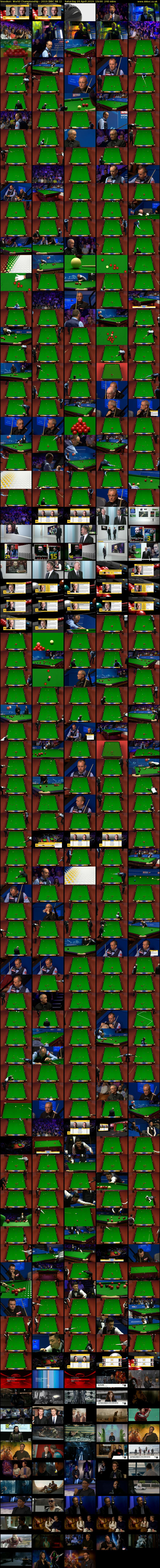 Snooker: World Championship - 2019 (BBC RB 1) Saturday 20 April 2019 19:00 - 23:00