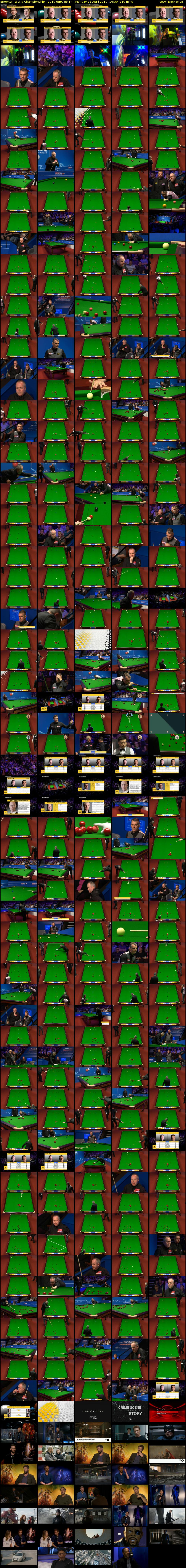 Snooker: World Championship - 2019 (BBC RB 1) Monday 22 April 2019 14:30 - 18:00