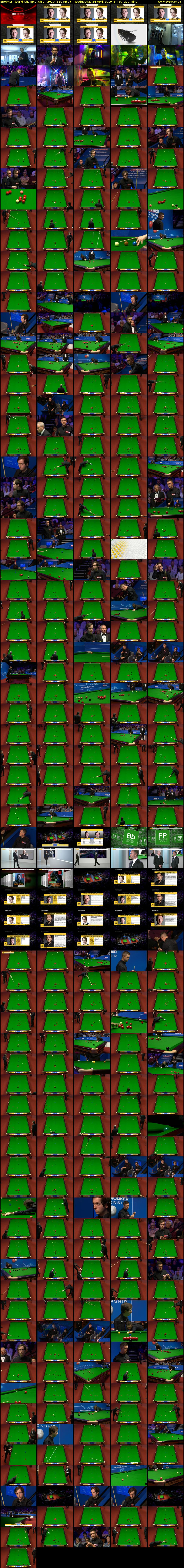 Snooker: World Championship - 2019 (BBC RB 1) Wednesday 24 April 2019 14:30 - 18:00