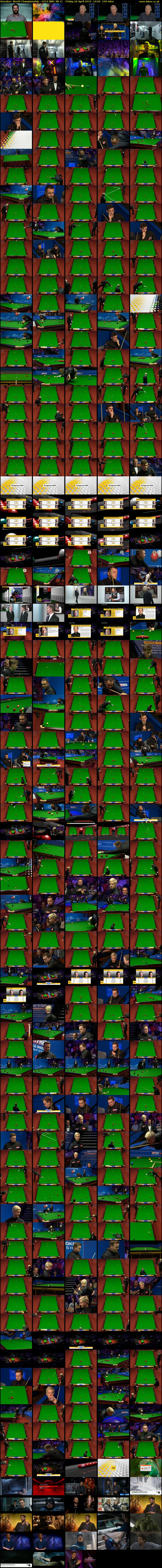 Snooker: World Championship - 2019 (BBC RB 1) Friday 26 April 2019 10:00 - 14:00