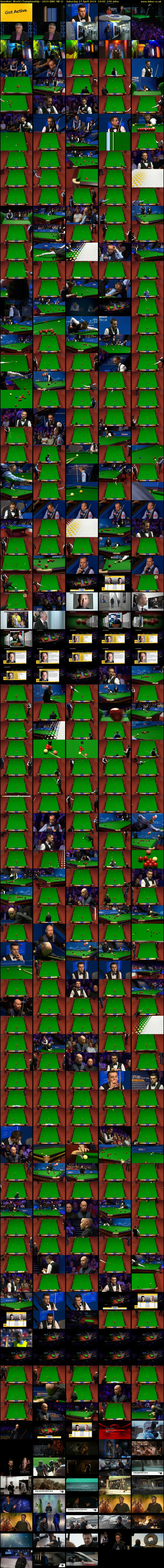 Snooker: World Championship - 2019 (BBC RB 1) Saturday 27 April 2019 10:00 - 14:00
