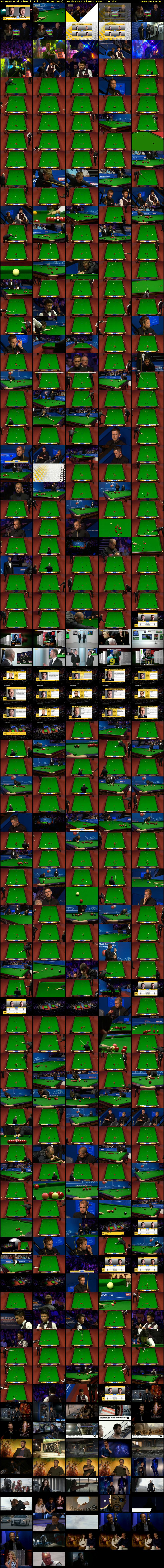 Snooker: World Championship - 2019 (BBC RB 1) Sunday 28 April 2019 19:00 - 23:00