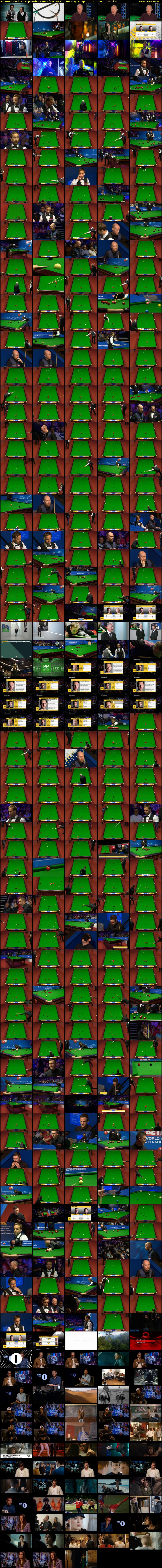Snooker: World Championship - 2019 (BBC RB 1) Tuesday 30 April 2019 10:00 - 14:00