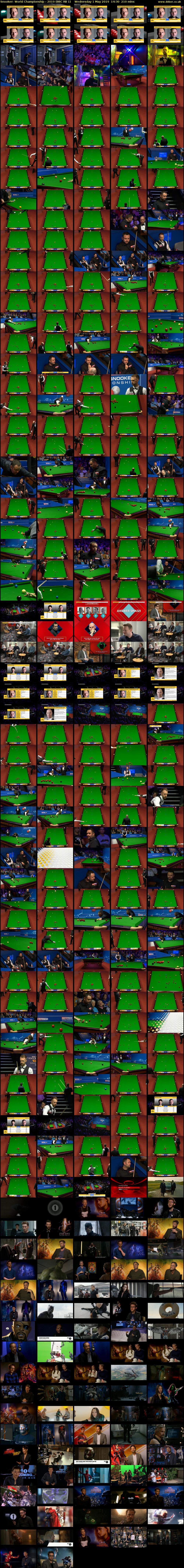 Snooker: World Championship - 2019 (BBC RB 1) Wednesday 1 May 2019 14:30 - 18:00