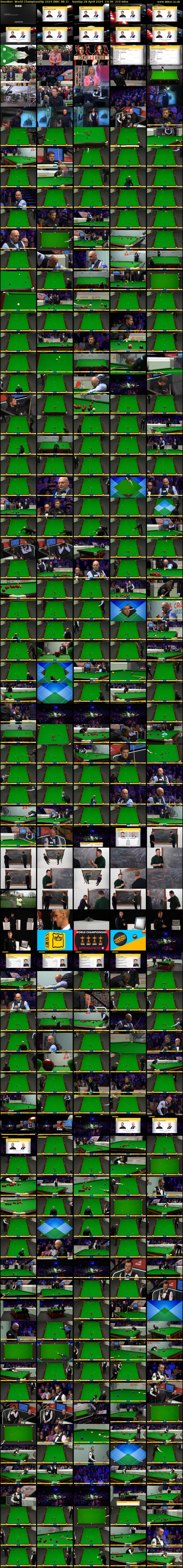 Snooker: World Championship 2024 (BBC RB 1) Sunday 28 April 2024 14:30 - 18:00
