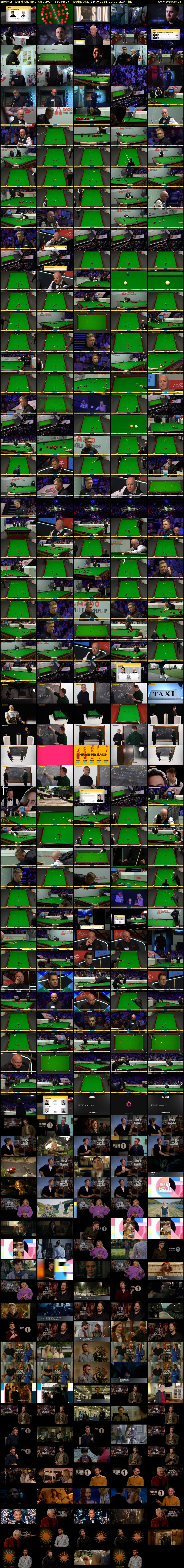Snooker: World Championship 2024 (BBC RB 1) Wednesday 1 May 2024 19:00 - 22:30