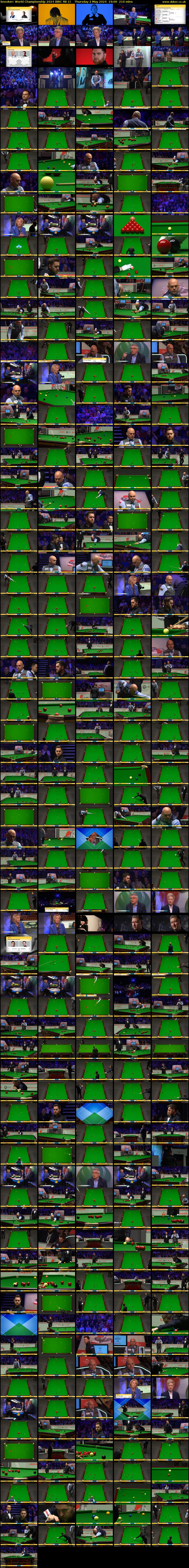 Snooker: World Championship 2024 (BBC RB 1) Thursday 2 May 2024 19:00 - 22:30