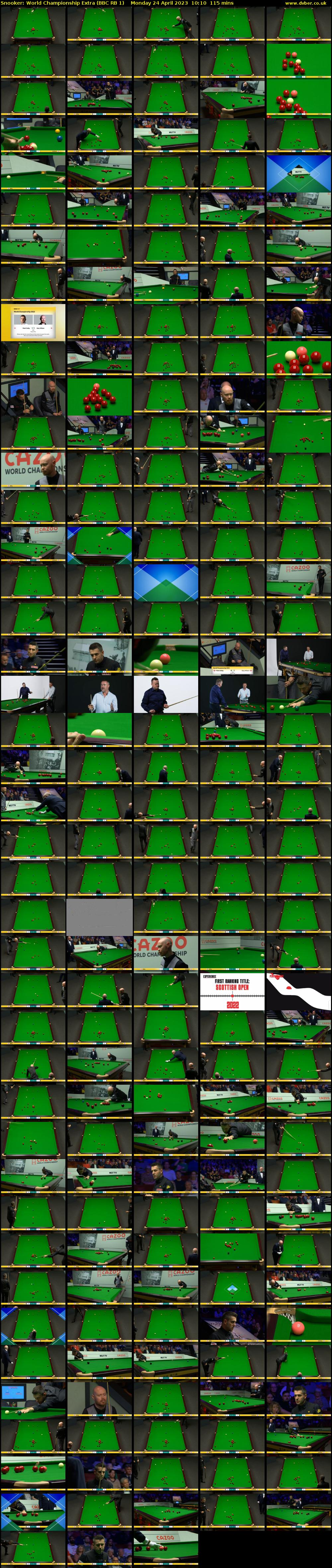 Snooker: World Championship Extra (BBC RB 1) Monday 24 April 2023 10:10 - 12:05