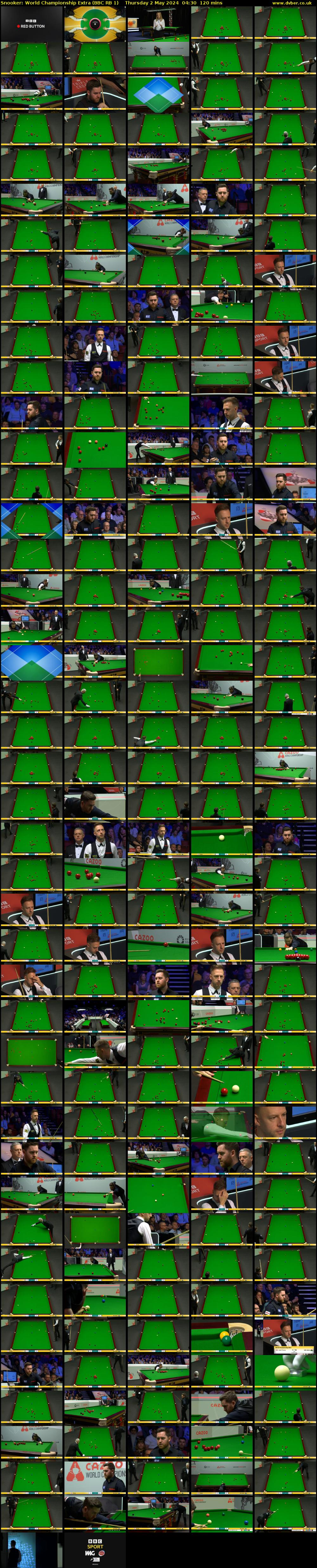Snooker: World Championship Extra (BBC RB 1) Thursday 2 May 2024 04:30 - 06:30