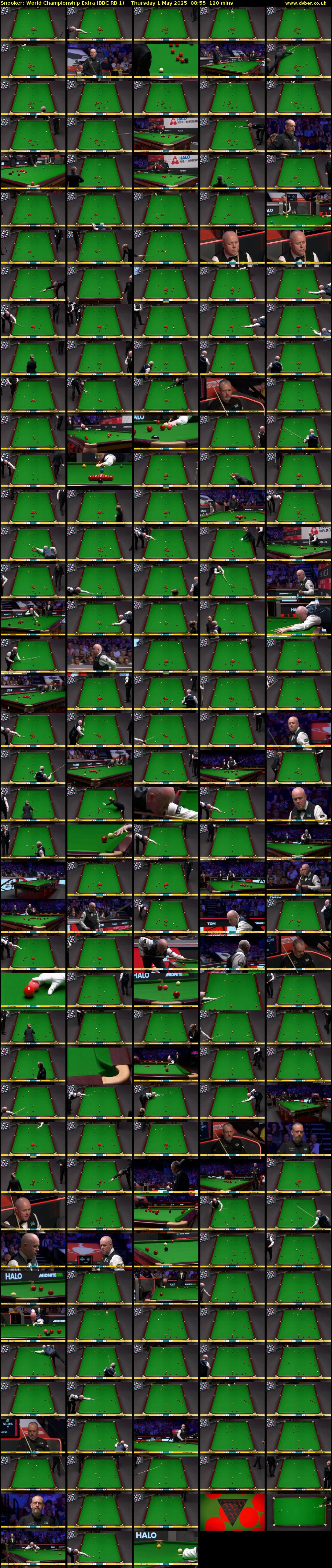 Snooker: World Championship Extra (BBC RB 1) Thursday 1 May 2025 08:55 - 10:55