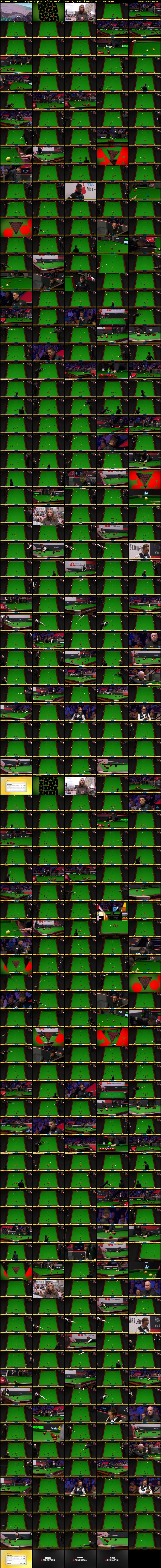 Snooker: World Championship Extra (BBC RB 1) Tuesday 21 April 2026 06:00 - 10:00