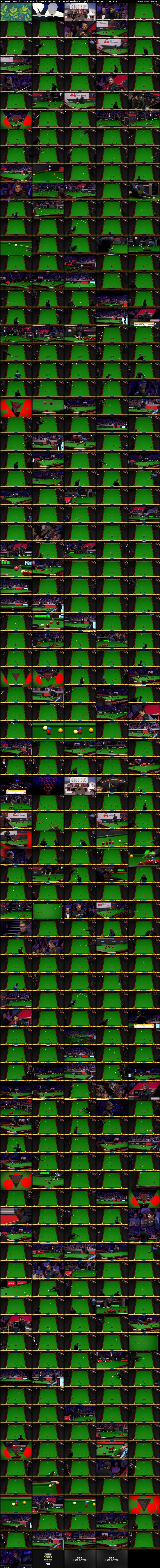 Snooker: World Championship Extra (BBC RB 1) Wednesday 22 April 2026 06:00 - 10:00