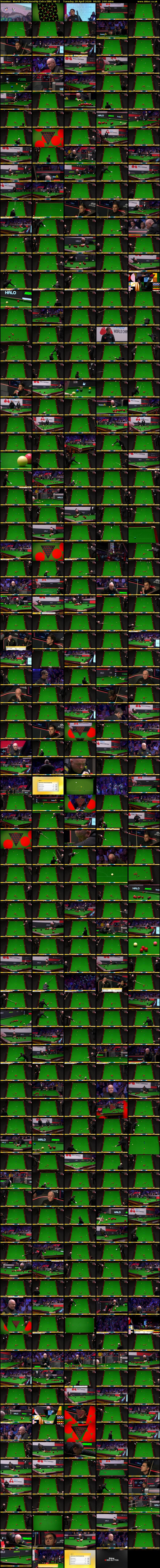 Snooker: World Championship Extra (BBC RB 1) Tuesday 28 April 2026 06:00 - 10:00