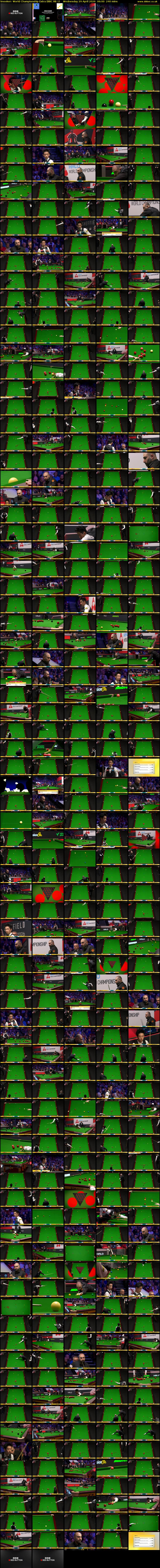 Snooker: World Championship Extra (BBC RB 1) Wednesday 29 April 2026 06:00 - 10:00
