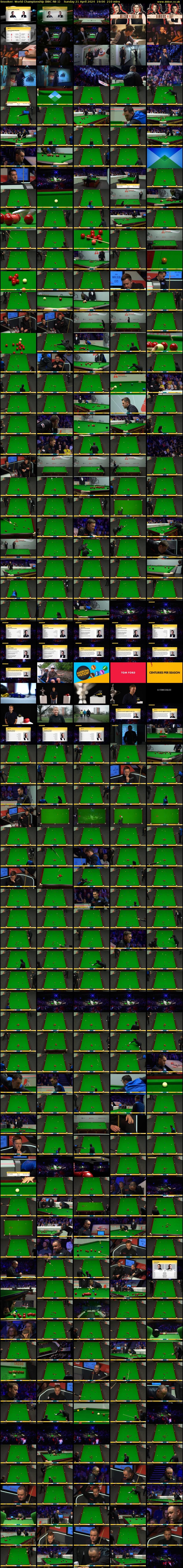Snooker: World Championship (BBC RB 1) Sunday 21 April 2024 19:00 - 22:30