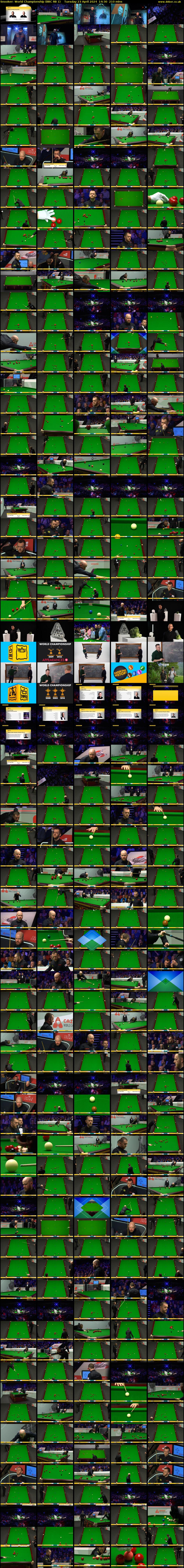 Snooker: World Championship (BBC RB 1) Tuesday 23 April 2024 14:30 - 18:00