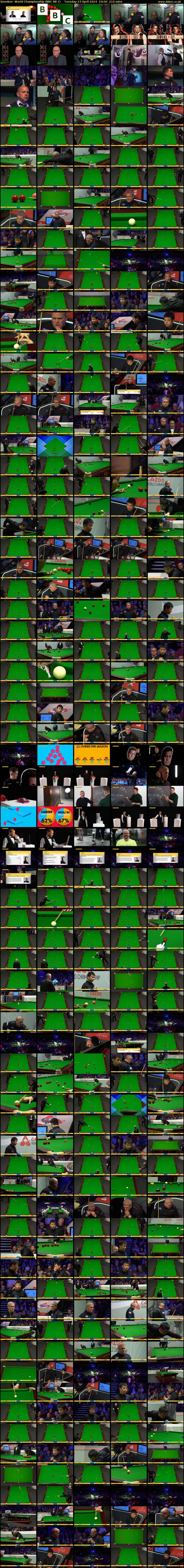 Snooker: World Championship (BBC RB 1) Tuesday 23 April 2024 19:00 - 22:30