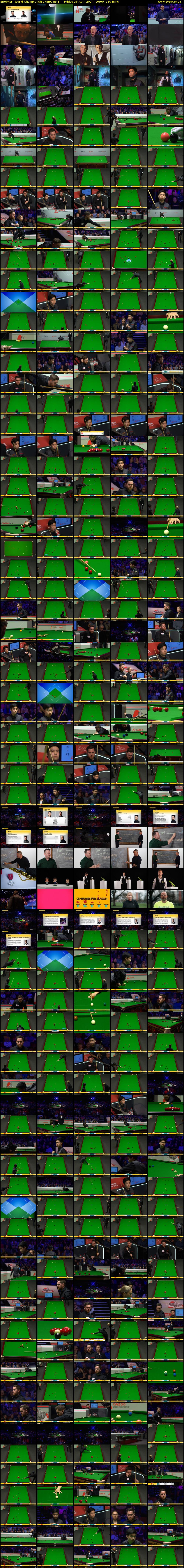 Snooker: World Championship (BBC RB 1) Friday 26 April 2024 19:00 - 22:30