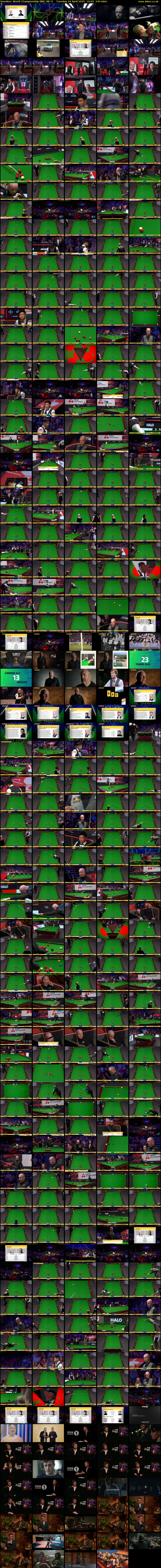 Snooker: World Championship (BBC RB 1) Tuesday 29 April 2025 10:00 - 14:00