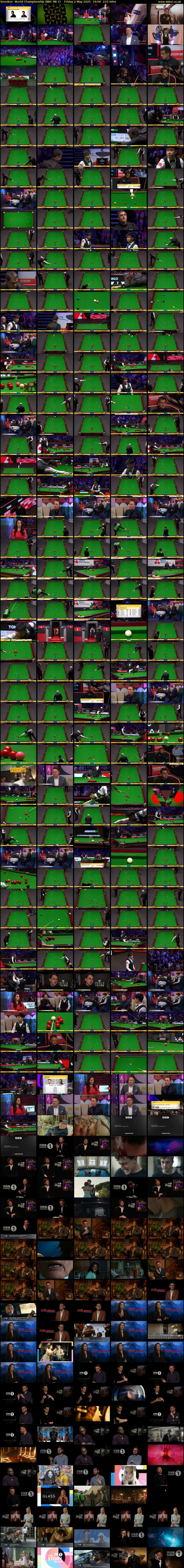 Snooker: World Championship (BBC RB 1) Friday 2 May 2025 19:00 - 22:30