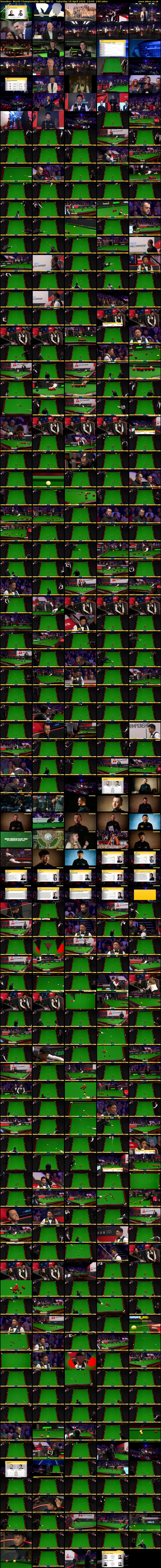 Snooker: World Championship (BBC RB 1) Saturday 18 April 2026 10:00 - 14:00