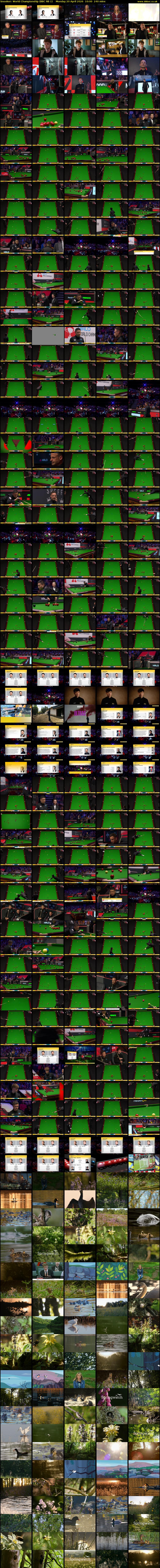 Snooker: World Championship (BBC RB 1) Monday 20 April 2026 10:00 - 14:00