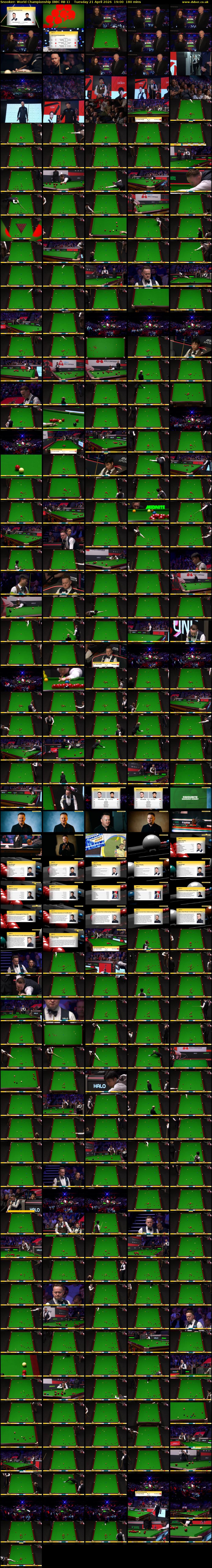 Snooker: World Championship (BBC RB 1) Tuesday 21 April 2026 19:00 - 22:00