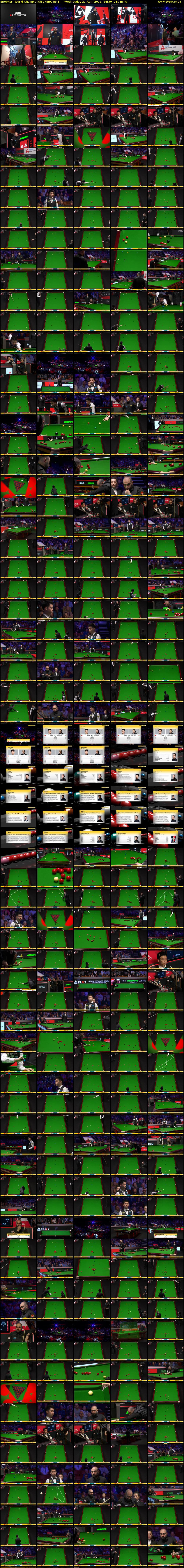 Snooker: World Championship (BBC RB 1) Wednesday 22 April 2026 14:30 - 18:00