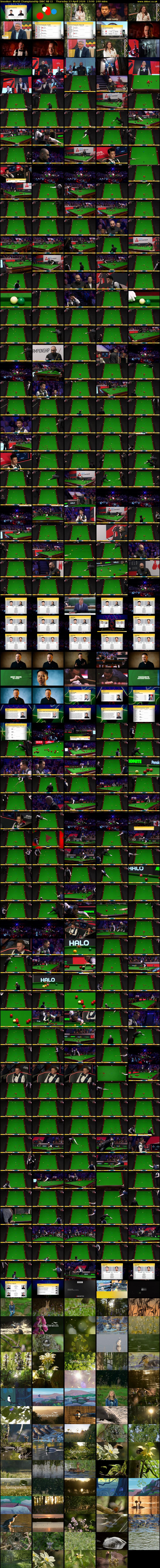 Snooker: World Championship (BBC RB 1) Thursday 23 April 2026 13:00 - 17:00