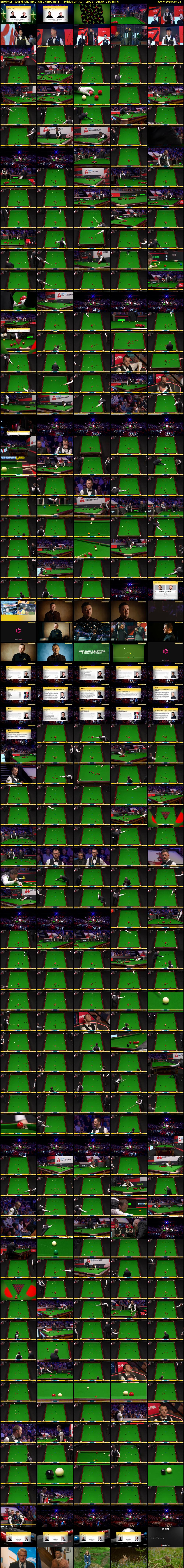 Snooker: World Championship (BBC RB 1) Friday 24 April 2026 14:30 - 18:00